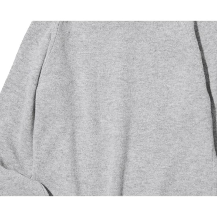 Uniqlo Solid Color Raglan Crew Neck Pullover Knit Sweater Unisex Sweater Gray 450541-03