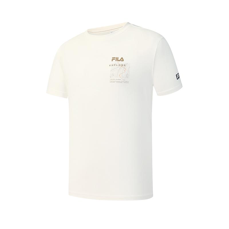 FILA EXPLORE Футболка Мужская Жемчужно-Белый A11M617106FIV 2XL