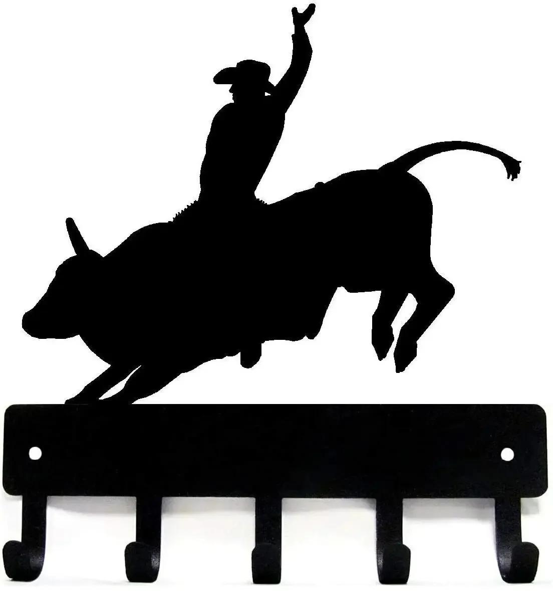 

1 шт. Крючок для ключей Bull Rider, вешалка для ключей, 6 дюймов в ширину, фирменный металлический настенный крючок, высокое качество, украшение для гостиной, аксессуары для ванной комнаты M бронзовый