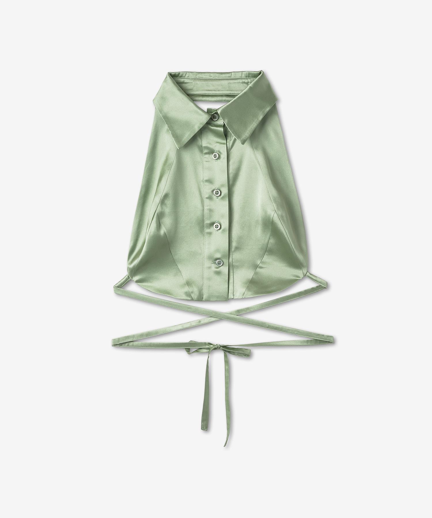 Uera Tuxedo Halter Neck Sleeveless Top - Sage / N1042Sage336 Sage/0