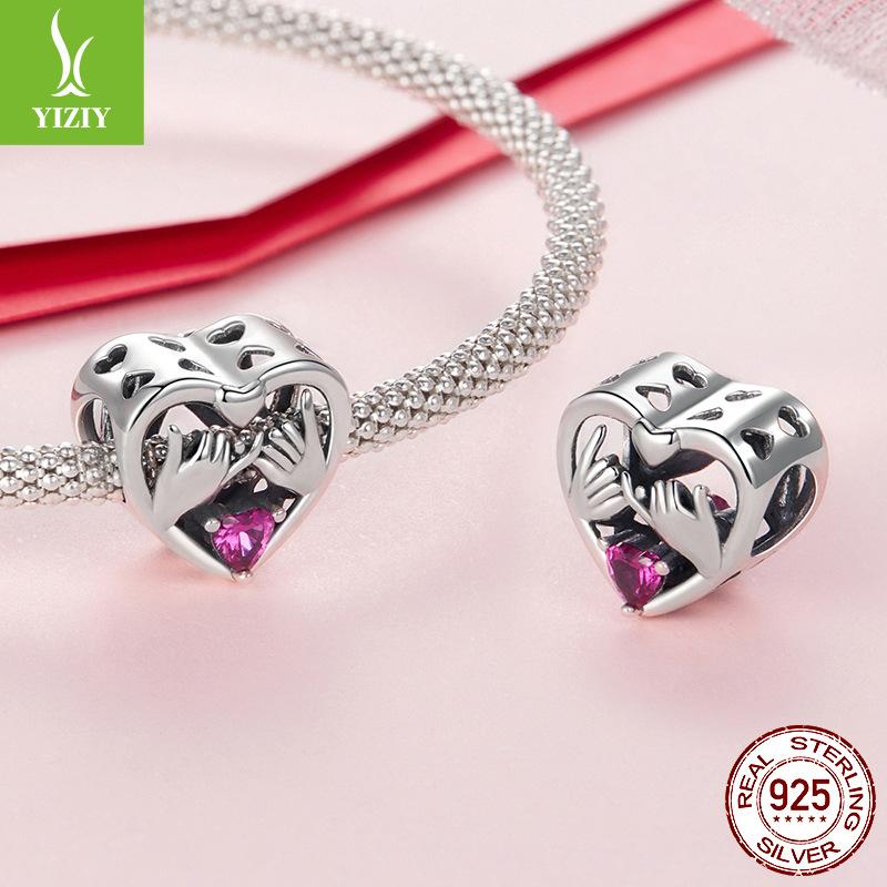 S925 Silver Love Eternal Agreement Beaded Wind Diy Bracelet Accessories Loose Beads