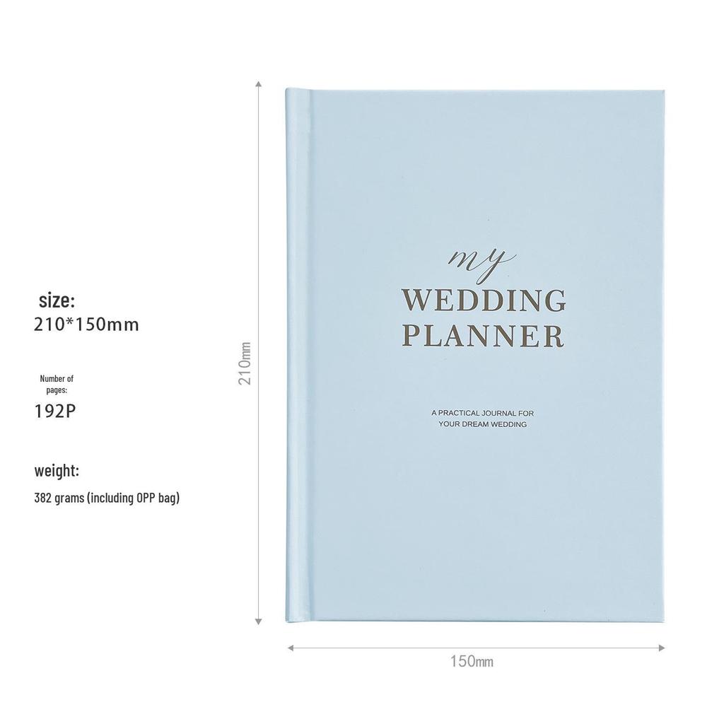 Red Hardcover Wedding Planner and Budget Notebook