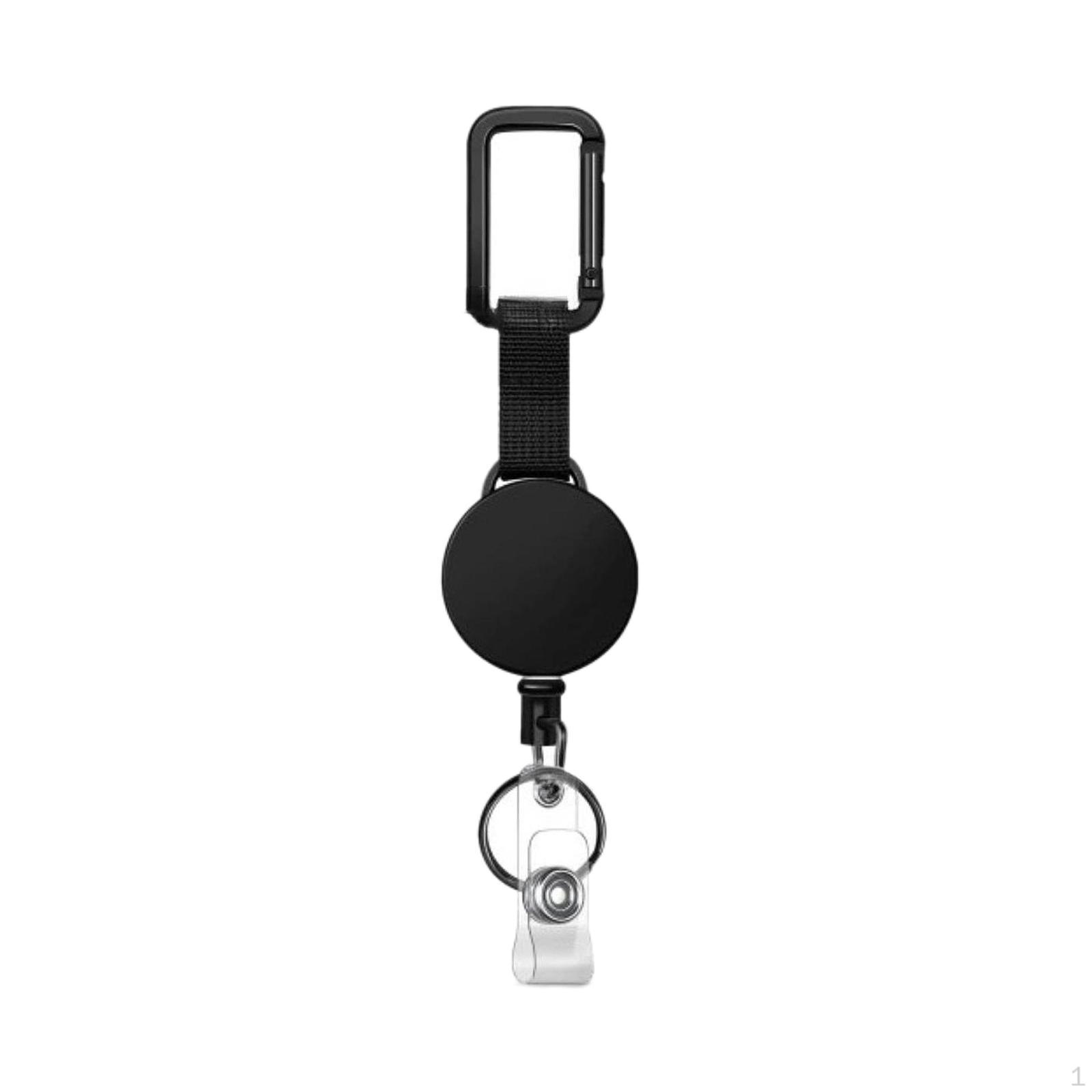 Retractable Keychain Portable with Steel Wire Cord for Outdoor Sports Hiking