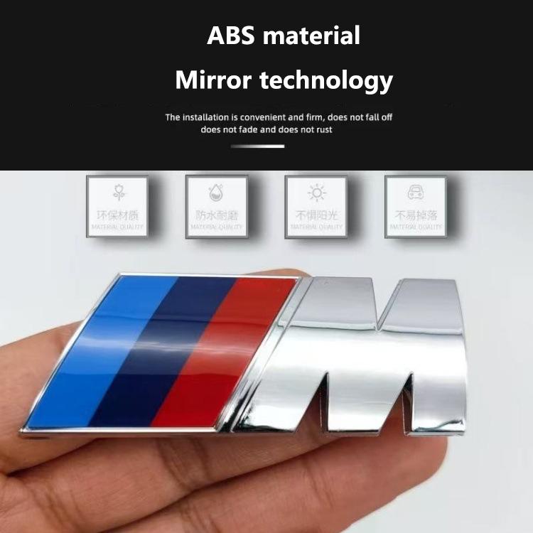 Metal Car Boot Badge Emblem Accessories For BMW M E34 E36 E60 E90 E46 E39 F10 F30 X5 X6 M3 M5 E71 F01 F02 3D Grey Badge Letters