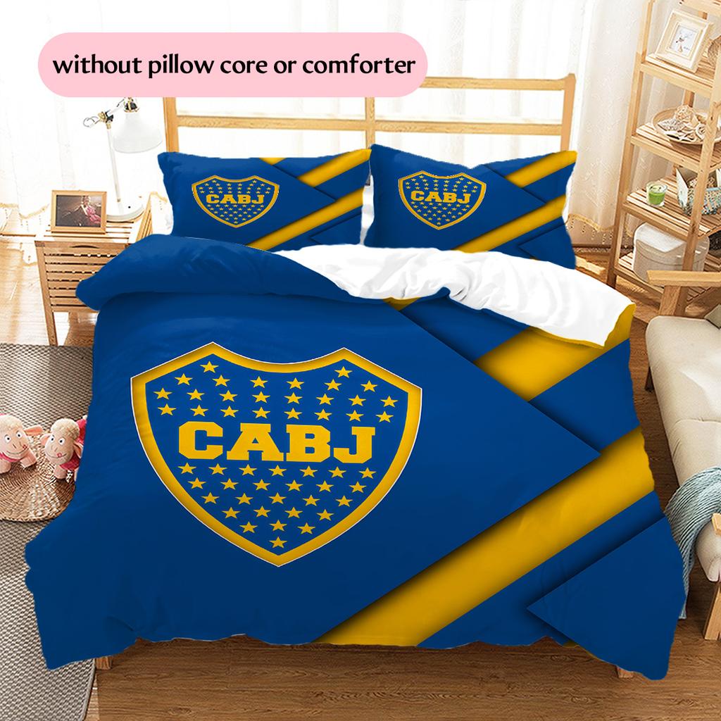 Boca Juniors Pattern Bedding Quilt Set Home Decoration Gift (1 * duvet cover + 2 * pillowcase without core)