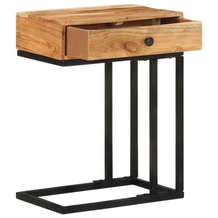 VidaXL Table d'appoint en forme d'U 45x30x61 cm Bois d'acacia massif