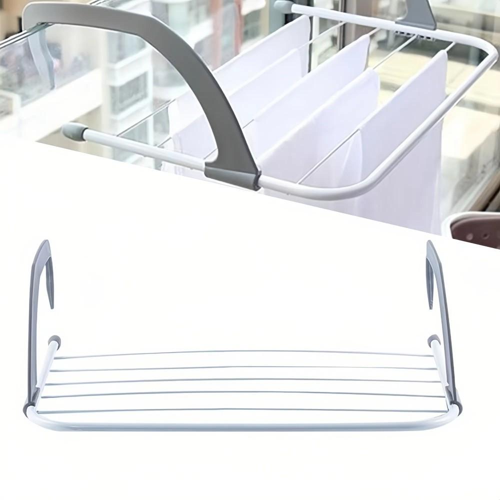 Space Saving Non-Slip Laundry Drying Hanger Foldable Shoe Storage Clothes Hanger Balcony Storage Rack Window Guardrail