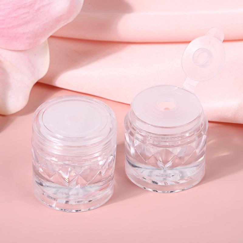 2/5 Pcs Empty Sifter Jars With Mesh Loose Powder Container Clear Cap Diy Cosmetic Refillable Bottles