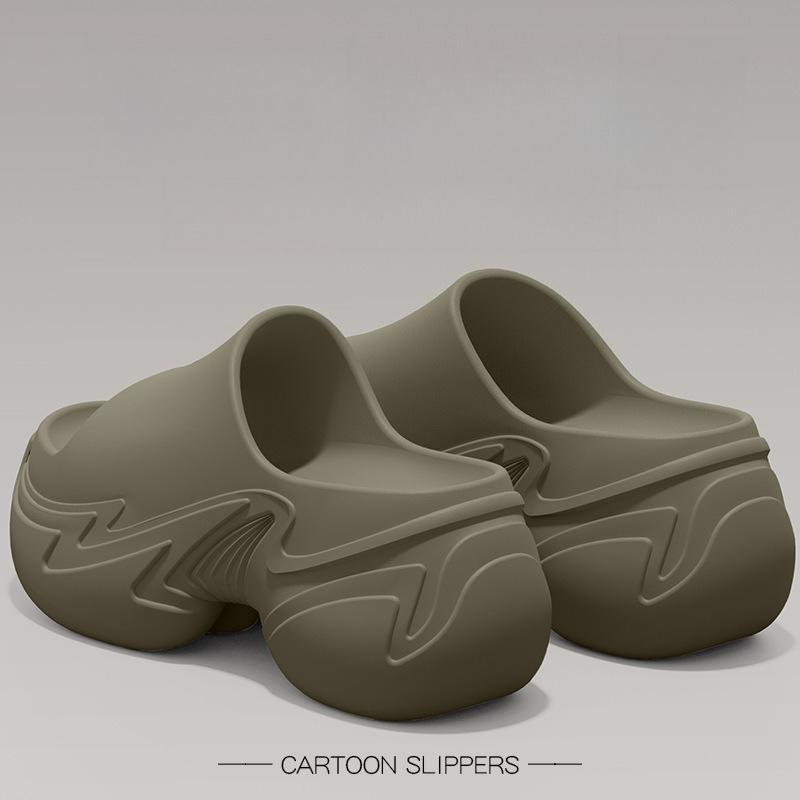 

Women s Summer Thick Bottom Slip-On Sandals Indoor Home Beach Outdoor Wearable EVA Material Comfortable Sensation Flats 2025 36-37 серо-коричневый