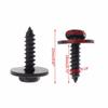 10 Pcs/set Universal Car Auto 4.8x19mm Self-Tapping Screws Captive Loose Washer 8mm Hex Head