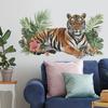 Tiger Green Plant Bedroom Living Room Study Background Landscaping Wall Stickers Self-adhesive