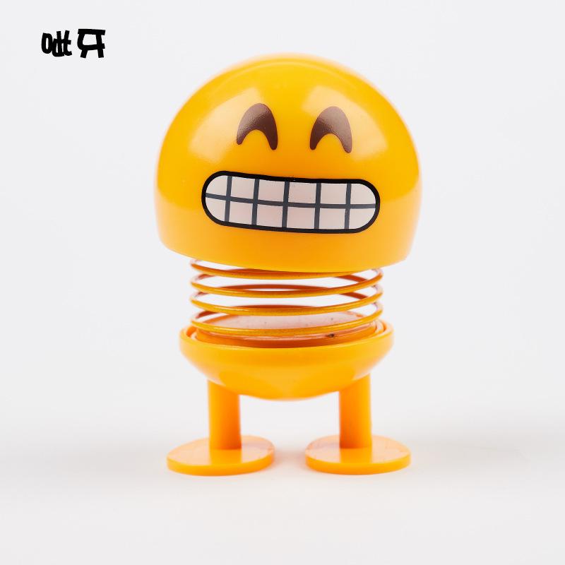 Car Interior Decor: Funny Bobblehead Emoji Pack - Creative and Popular