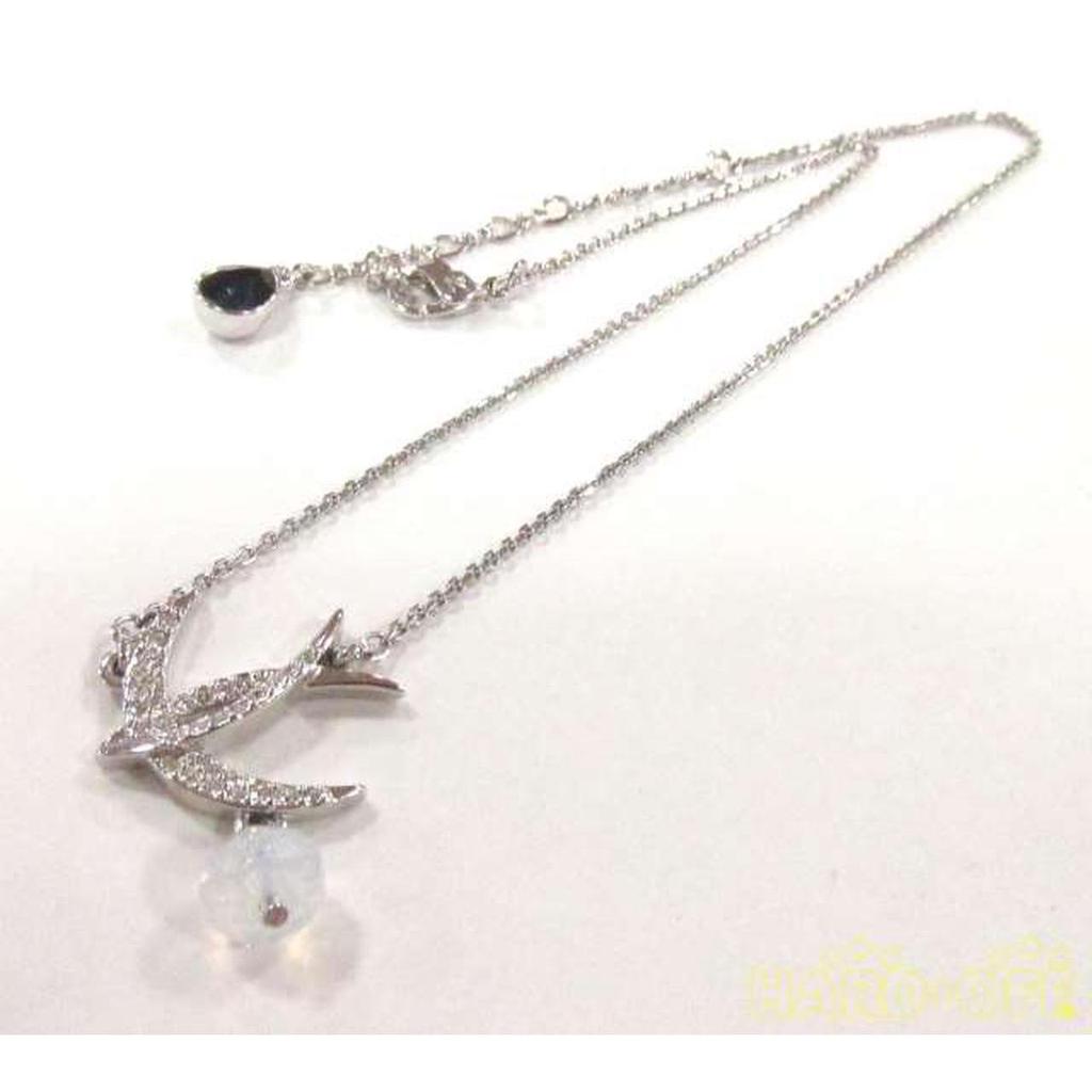 Used SWAROVSKI Swallow Motif Necklace with Stone