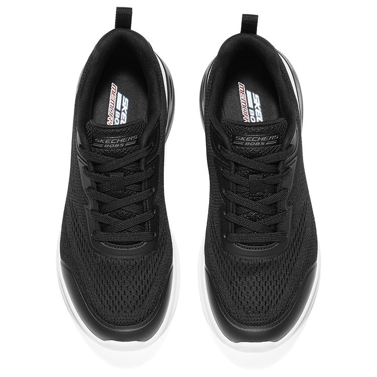 Skechers Bobs Sport Comfortable Lightweight Low-Top Running Shoes Women Sneaker Black 117660-BLK