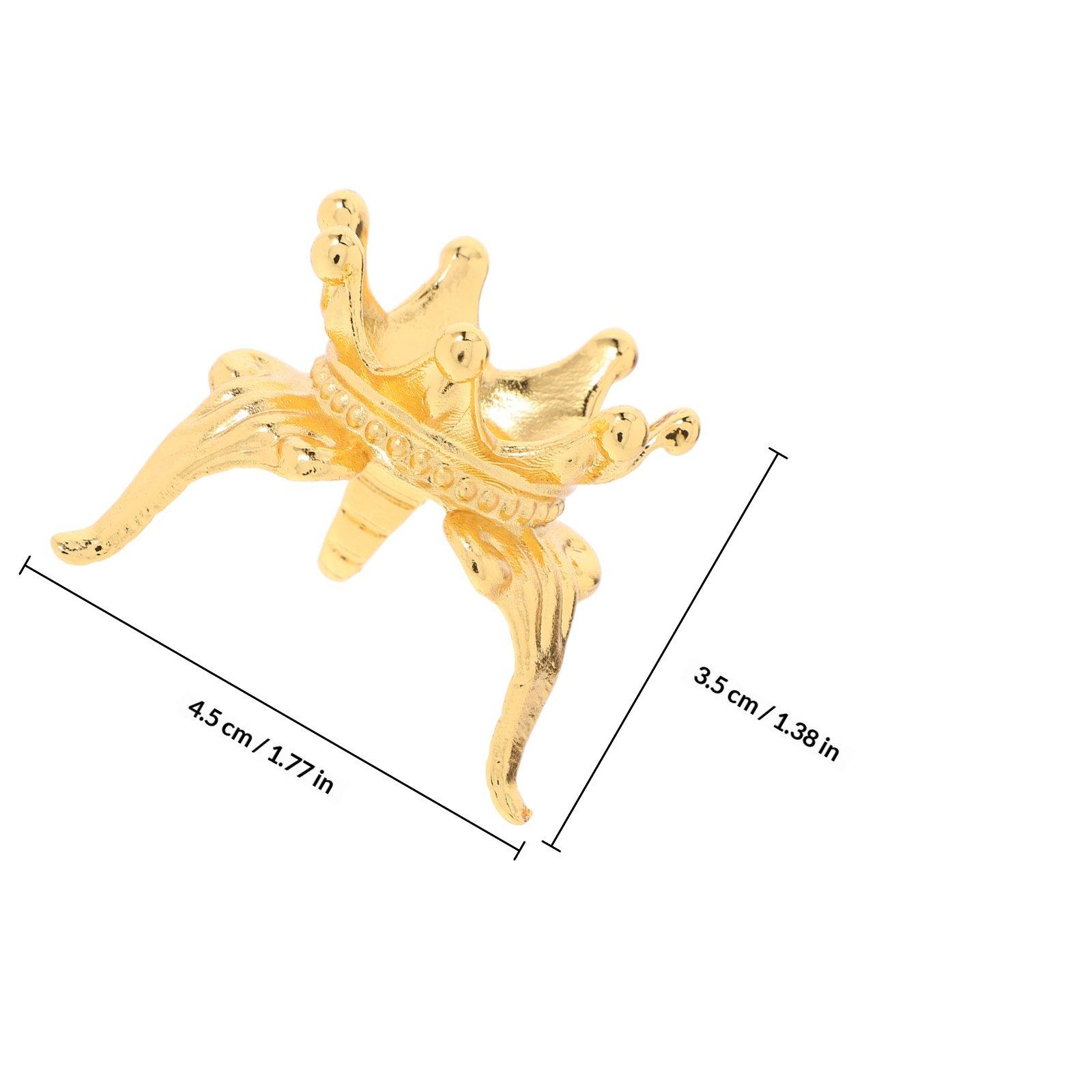 

Crystal Ball Base Alloy Mini Crown Display Stand Elegant Sturdy Holder for Crystal Sphere Quartz Ball Ornament Egg Globe Table