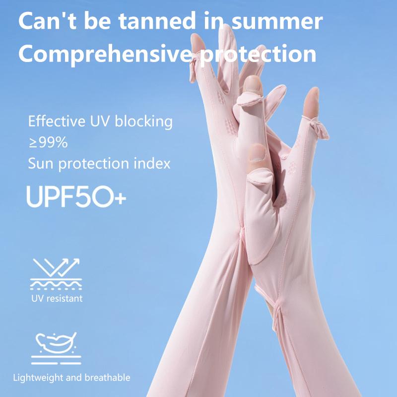 Sunscreen Female Anti-Ultraviolet Summer Cycling Arm Protector All-In-One Driving Ice Silk Sleeve Cover