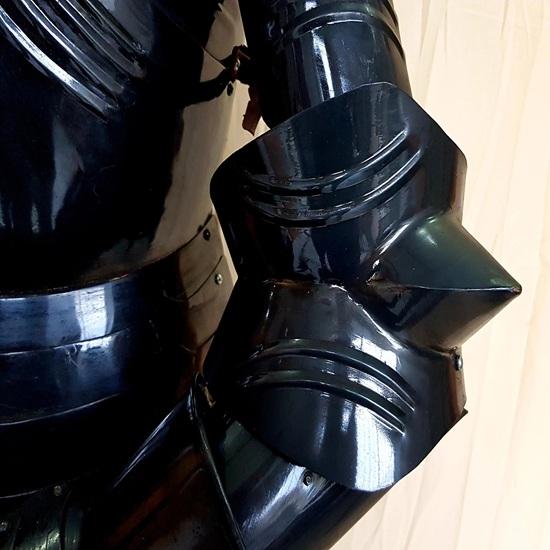 182.88 Cm Medieval Full Body Armor Suit Combat Knight Full Body Armor With Stand Replica Blacked Steel Gift