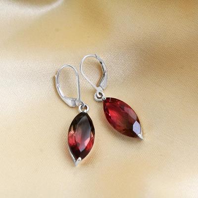 Turmalinörhänge, handgjort örhänge, örhänge med låslås, 925 sterlingsilver, örhänge för kvinnor