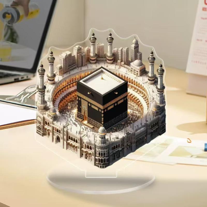 2D Acrylic Moon Craft Decoration For Ramadan Castle Church Architecture Lslamic Decoration Muslim Family Gathering Table Gifts