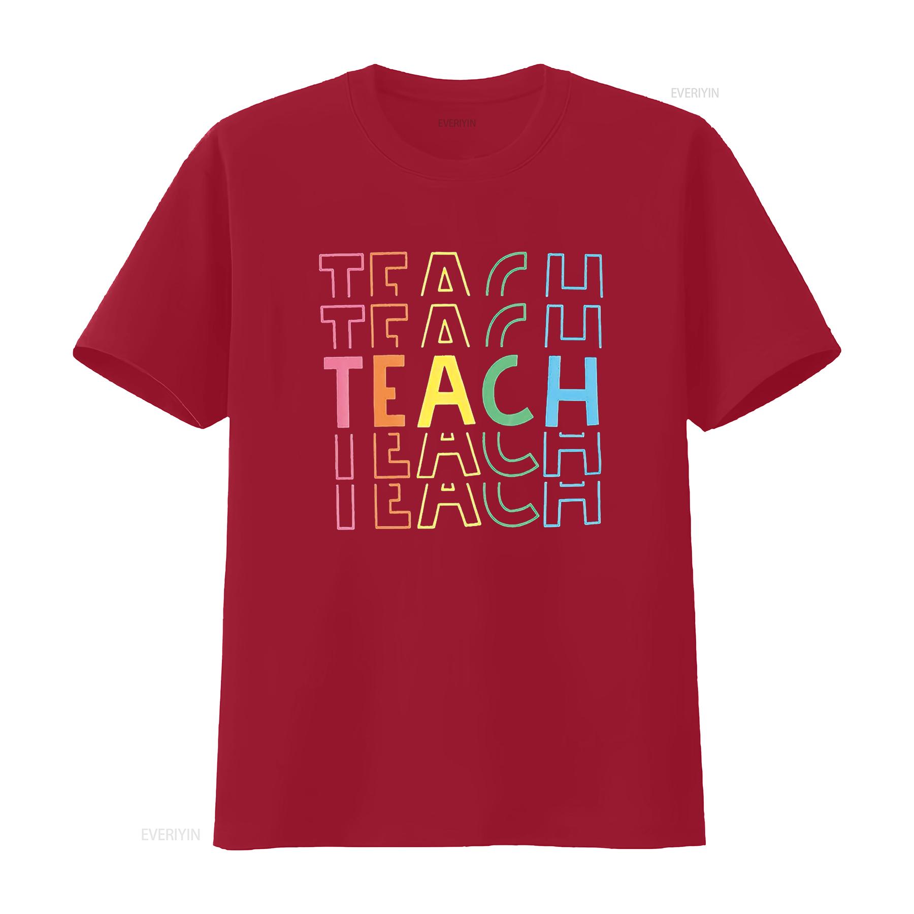 

Teacher T Shirt Women Back to School Tops Funny Kindergarten Teaching Life Appreciation Casual Crew Neck Black Medium vintage S
