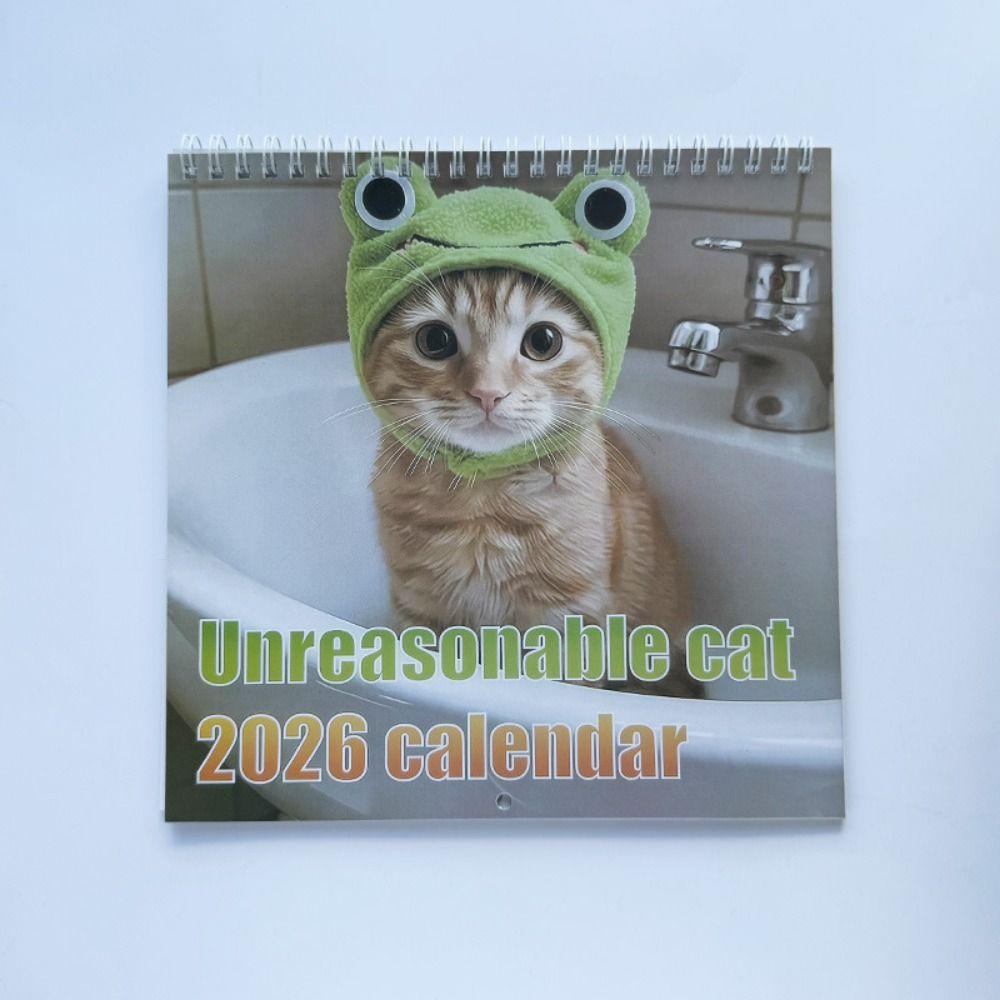 Memo Planner 2026 Cat Calendar One Month To View 2026 Wall Calendar Cute Monthly & Daily Planner