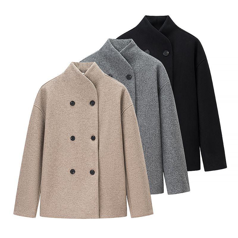 Araltay New Arrival Fashion Style Women's Clothing Fashion All-Match Casual Minimalist Ins Two-Color Woolen Coat Outerwear