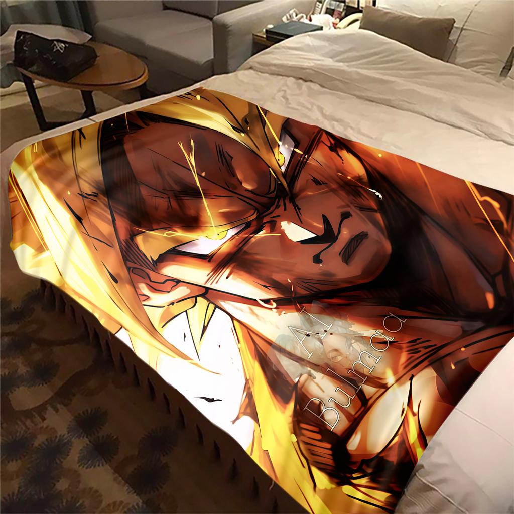 1PC Son Goku  Print Flannel Blanket, High quality All Seasons, Home Decor, Warmth and Comfort, Perfect for Christmas Gifts