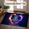 Custom Rug Everton FC Pattern Print Name Text Soft Non‑Slip Floor Carpet for Home Indoor Decoration