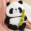 Creative bamboo panda plush toy Sichuan panda rag doll zoo event gift