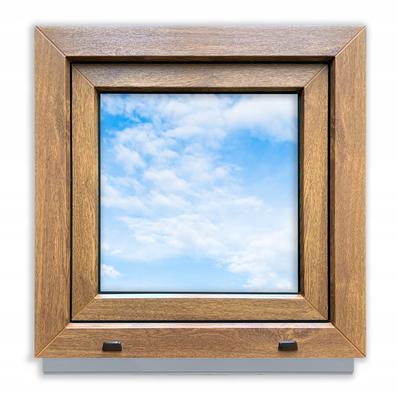 Pvc Window Golden Oak 50X50 Right New 500X500 Mm Tilt And Turn Double-Glazed