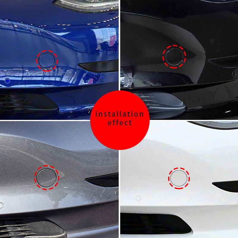 For Tesla Model 3 Front Bumper Towing Hook Hole Cover Trailer Cover 1460701-00-B -