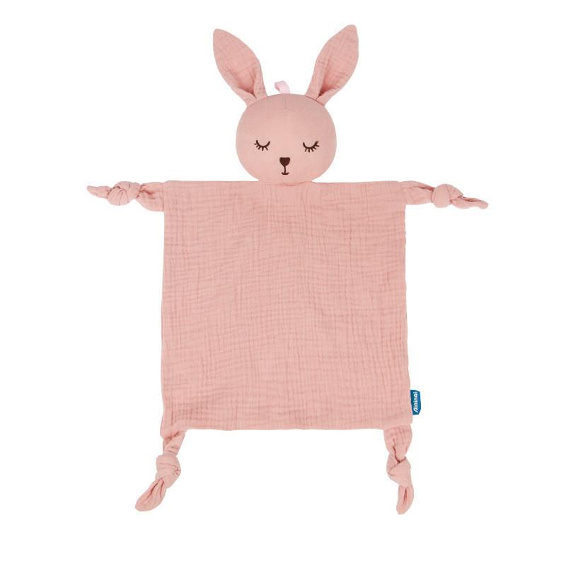 Baby Comforter Blanket With Dual Layer Cotton Gauze Soft Plush Toy For Newborns