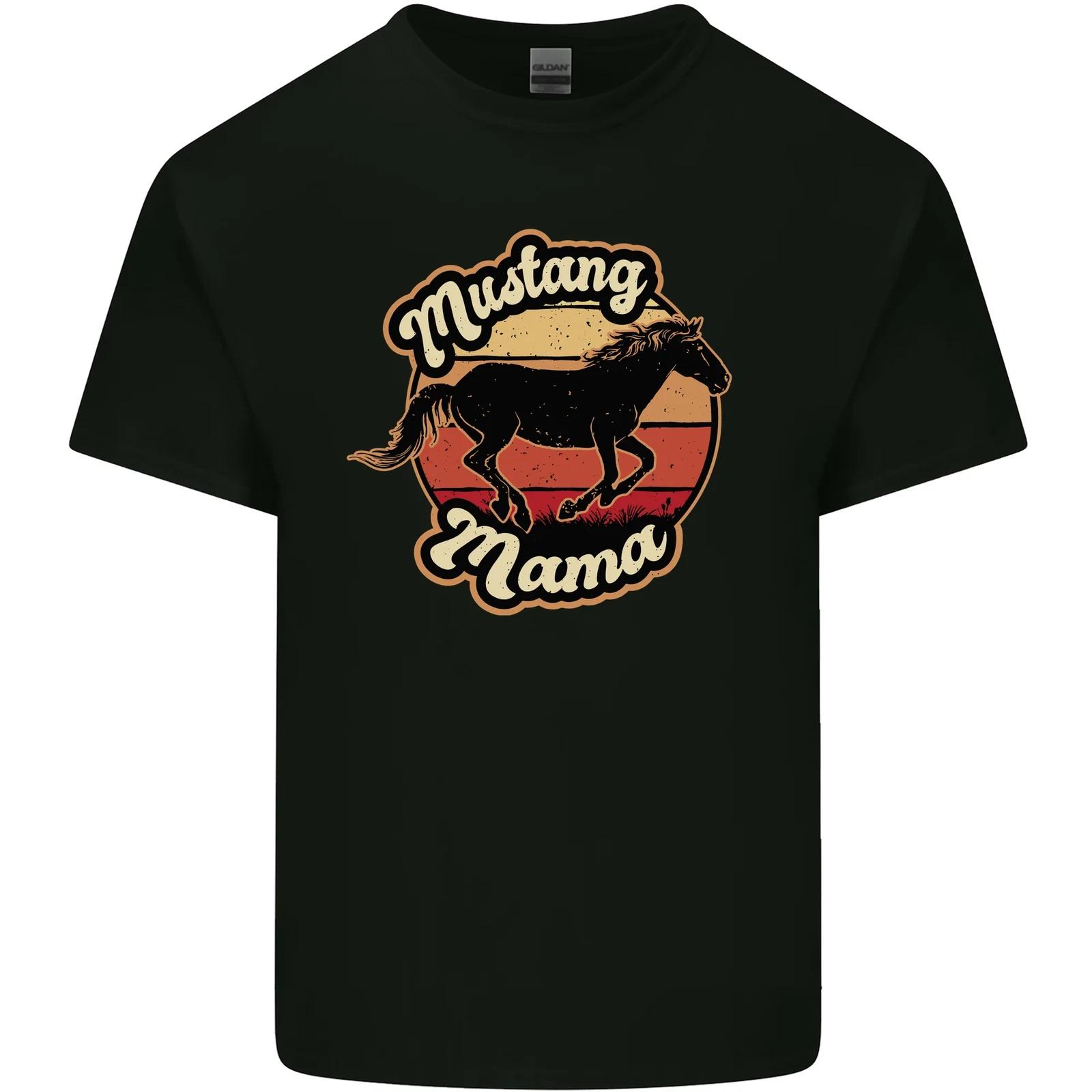 Mustang Mama Equestrian Horse Mothers Day Kids T-Shirt Childrens M