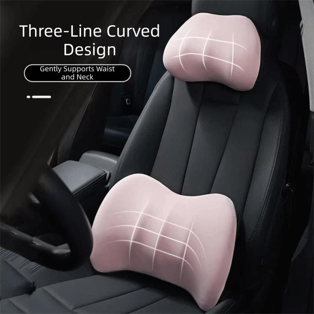 Backrest Design Car Seat Cushion Memory Cotton Neck Pillow Car Headrest Driving Support