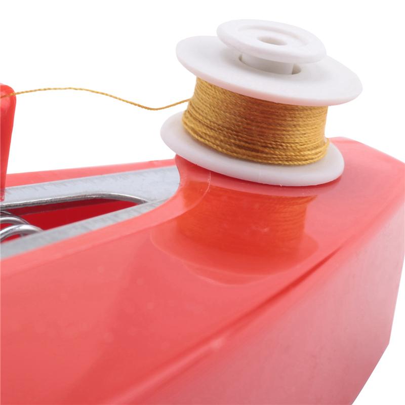 

6X Hand Sewing Machine Affordable Mini Pocket Stitch Hand Sewing Machine Manual Sewing Machine For Home Travel Use червоний