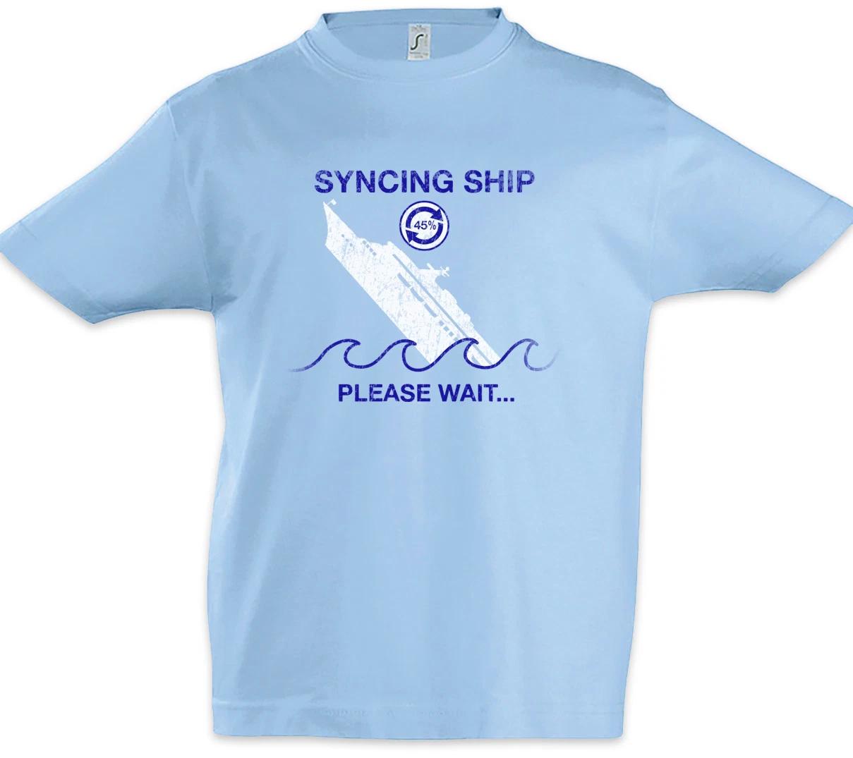 Syncing Ship Kids Boys kids boys T-Shirt Computer Science Scientist Fun Geek Nerd Sailor 110