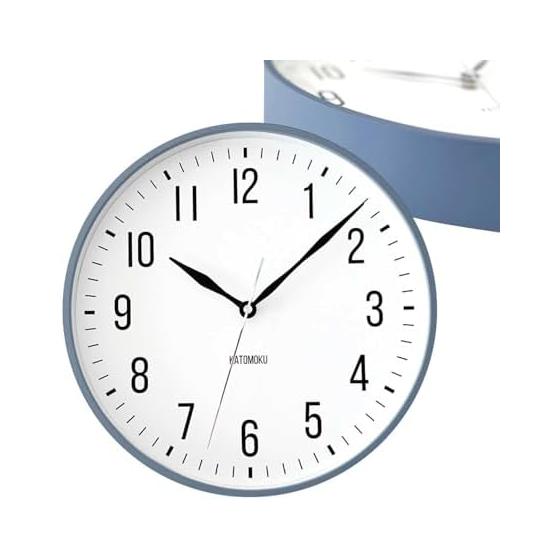 KATOMOKU plywood clock 19 gray km-111GRRC wall clock continuous second hand diameter 30.4cm (radio clock)