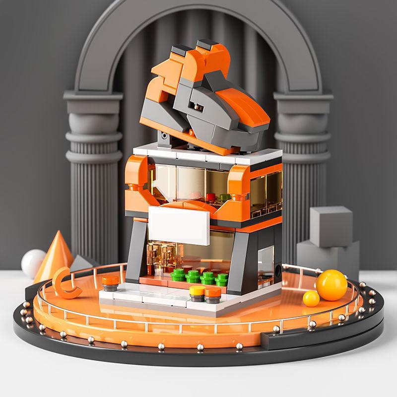 DIY Architecture Store Street View Food House Building Blocks Kit Girls Bricks Classic Movie Model Kids Toys For Children