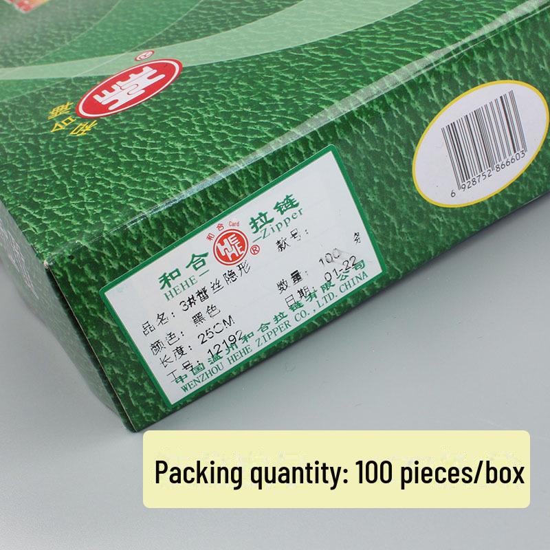 Hehe Marke Seide Unsichtbarer Nylon-Reißverschluss, Atmungsaktiv, Nein. 3, in 25cm, 40cm und 60cm Größen