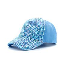 Neue Mode Damen Diamant-Inlay Kappe Frühling Sommer Hip Hop Kpop Tanz Baseballkappen Einfach Unifarben Party Straßenhut