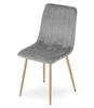 LAVA chair - light gray velvet / wood color legs x 2