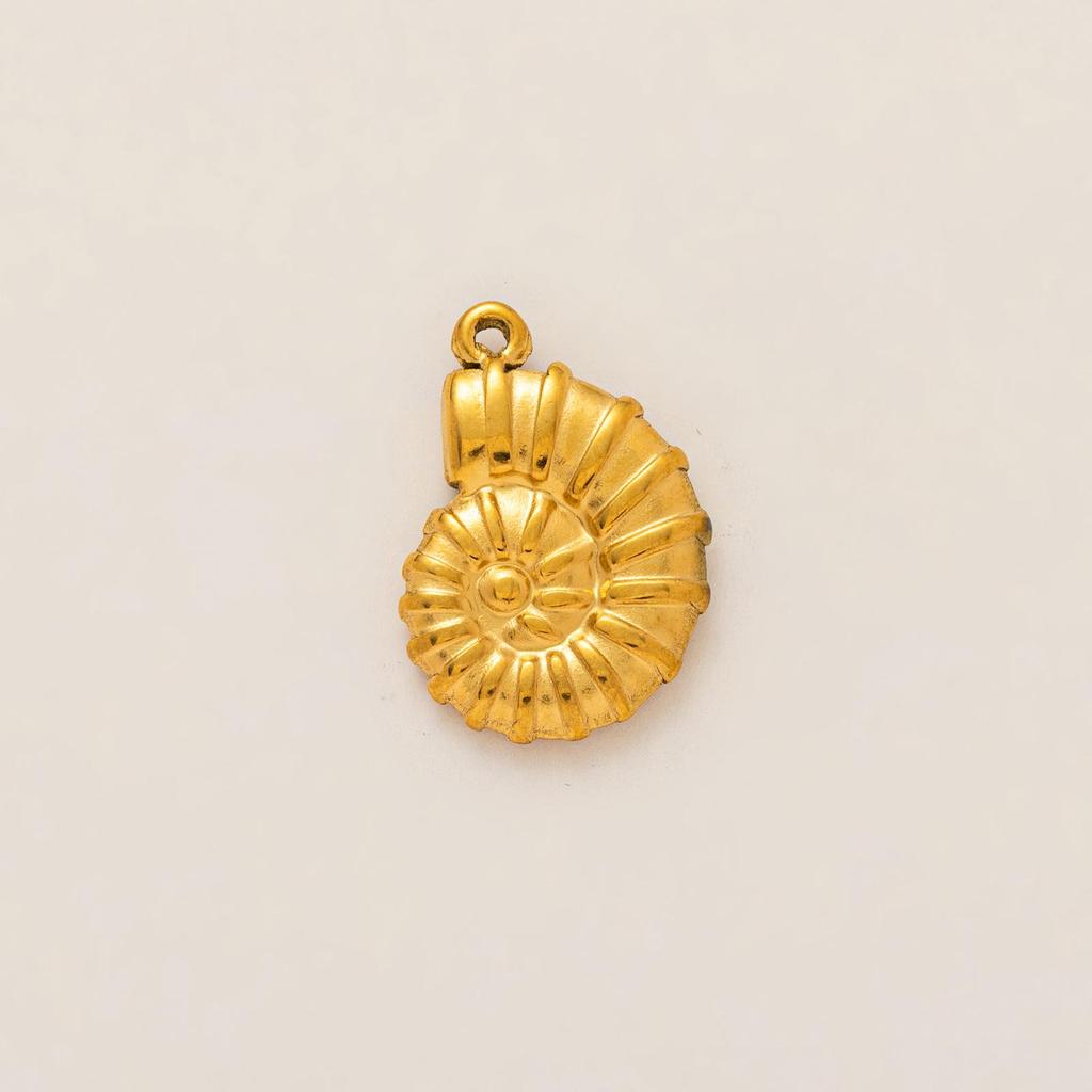European and American Stainless Steel 18K Chili Gold DIY Pendant with Porcelain Imitation and Color Retention.
