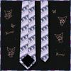 Trendy Arrowhead Type Tie With Kuromi And Sanrio Stripes