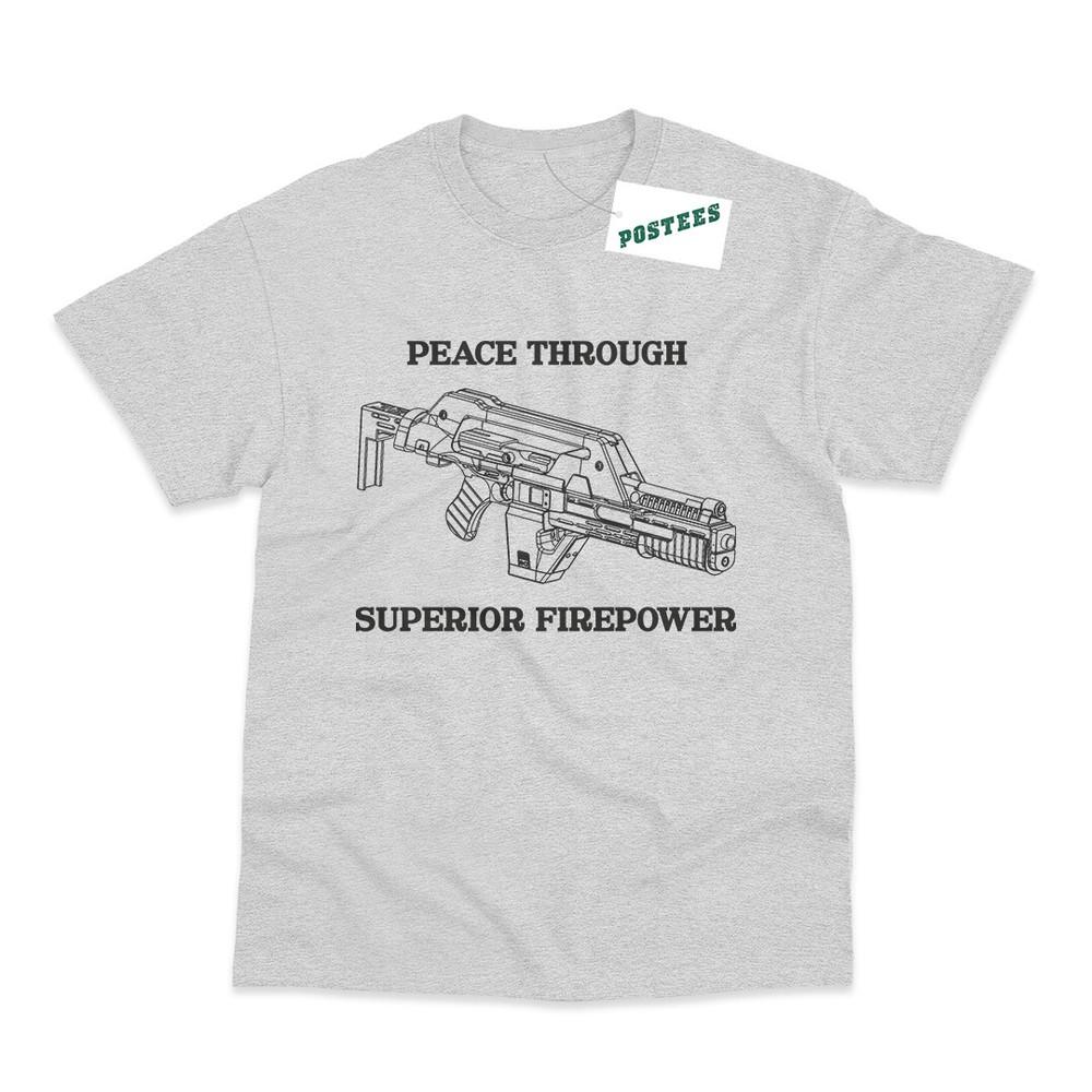 

Peace Through Superior Firepower Inspired by Aliens T-Shirt 4XL