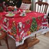 New Christmas Table Cloth Printed Rectangular Home Living Room Table Cloth Festive Party Atmosphere Beautification Decoration