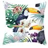 Parrot Toucan Floral Pillowcase Tropical Flowers Plants Print Cushions Cover Livingroom Sofa Decorative Throw Pillows Home Decor