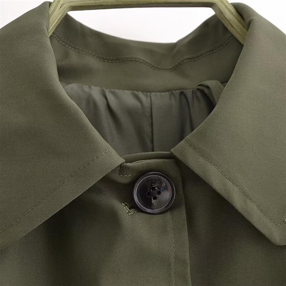 Women's 2024 Autumn/Winter Korean Loose Lapel Trench Coat