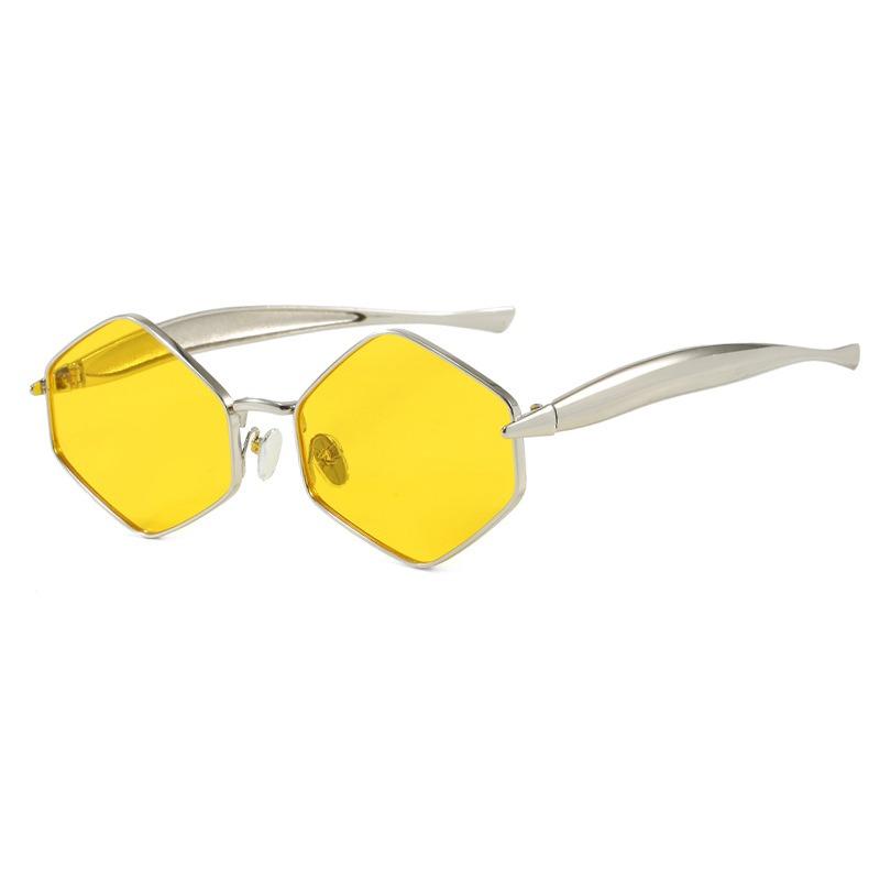 New Diamond Sunglasses European and American Retro Sunglasses Advanced Hong Kong Style Concave Shaped Sunglasses