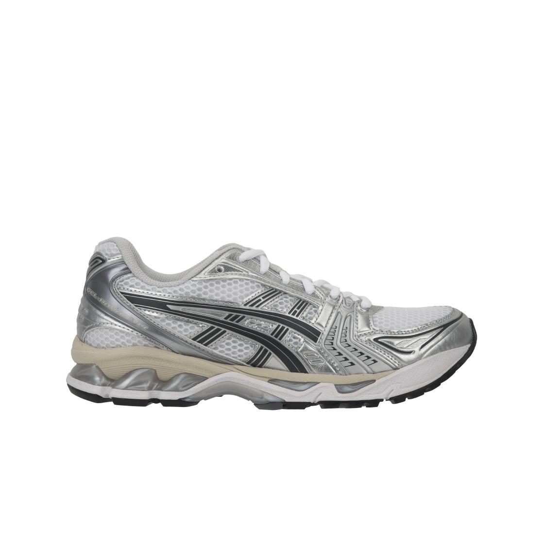 ASICS Gel Kayano 14 Bianco Grigio Grafite Sneakers Unisex Argento 1203A537-110 43.5