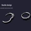 Korean-Style Black Titanium Steel Men's Earrings - Trendy Single Earring for Students